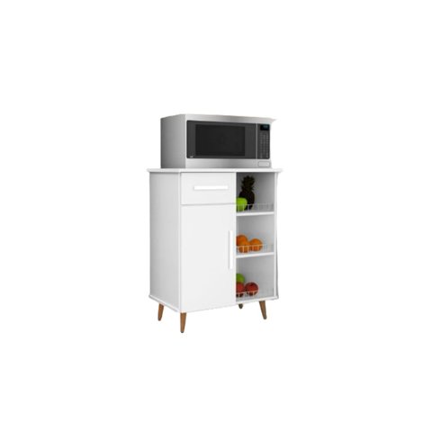 Fruteira Balcão C Suporte P/ Microondas Nathasa:branco