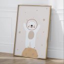 Ver imagem 5 de Kit 3 Quadros Decorativos Infantil - Astronauta Boho NO2 - 30x40 - Moldura Madeira
