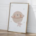 Ver imagem 3 de Kit 3 Quadros Decorativos Infantil - Astronauta Boho NO2 - 30x40 - Moldura Madeira