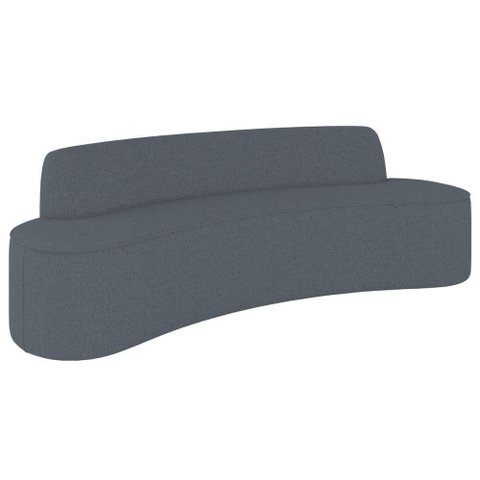 Sofá 4 Lugares para Sala de Estar Living 230cm Koane D06 Linho Mescla Chumbo - Mpozenato