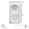 Banheira Gardenia com Hidro em Acrílico - 127v - 2