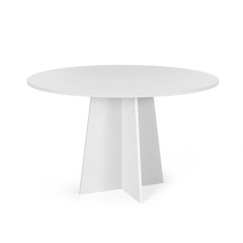 Mesa de Jantar Redonda 4 Lugares 90 Cm Isabela Branco