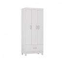 Ver imagem 2 de Guarda-Roupa Solteiro 3 Portas 1 Gaveta Prince Branco