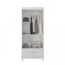Ver imagem 3 de Guarda-Roupa Solteiro 3 Portas 1 Gaveta Prince Branco