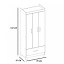 Ver imagem 4 de Guarda-Roupa Solteiro 3 Portas 1 Gaveta Prince Branco