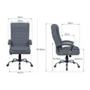 Ver imagem 5 de Cadeira de Escritório Presidente Munique Cinza - Mola Ensacada - Original Conforsit