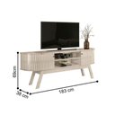 Ver imagem 2 de Rack para TV Noa 75 Polegadas 183cm MDP Off White Casah