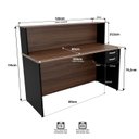 Ver mais imagens de Balcão de Atendimento 120x60cm com Gaveta e Fechadura + Cadeira de Escritório Ergonômica