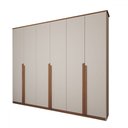 Ver imagem 4 de Guarda-roupa Casal Calábria Slim 6 Portas 6 Gavetas Nature/off White - Panorama Móveis