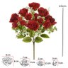 Buque Rosas Microp 15 Botoes Vermelho Outono 43cm Florarte - 3