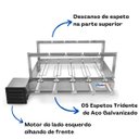 Ver imagem 4 de Gira Grill Inox 5 Espetos para Churrasqueira Bivolt Pratic