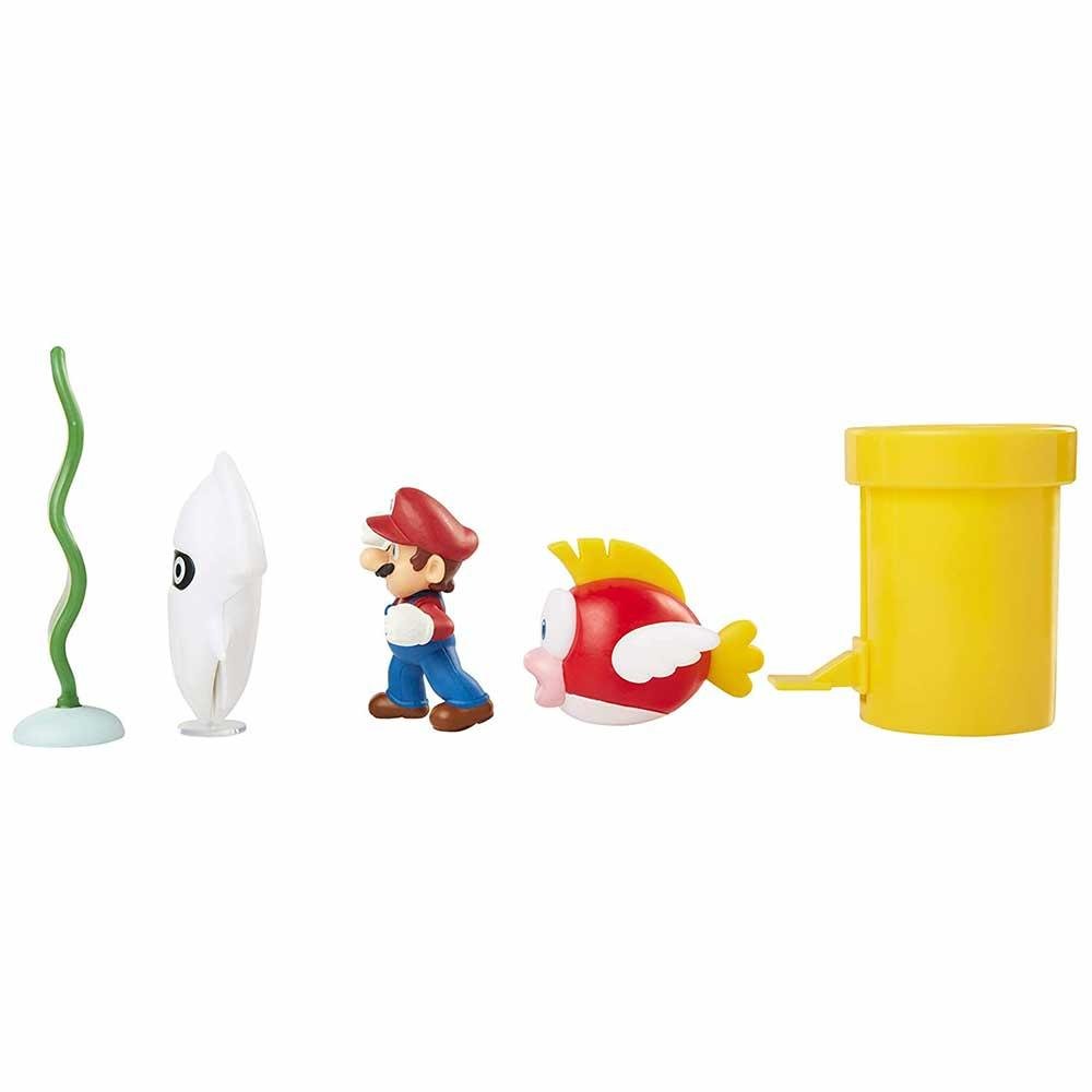 Conjunto e Mini Figuras - Super Mario - Underwater - Subaquático - Candide - 7