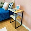 Ver imagem 4 de Mesa de Cabeceira Style Square Industrial Natural e Preto