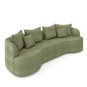 Ver imagem 5 de Sofá Living Decorativo Salinas 4 ou Mais Lugares com Almofadas 290cm Modulado Bouclê Verde G33- Gran