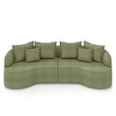 Ver imagem 2 de Sofá Living Decorativo Salinas 4 ou Mais Lugares com Almofadas 290cm Modulado Bouclê Verde G33- Gran