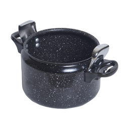 Panela Alta Pressão Antiaderente Revestimento Mármore 5 litros Preta - 6