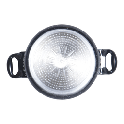 Panela Alta Pressão Antiaderente Revestimento Mármore 5 litros Preta - 3