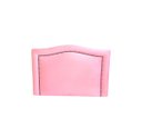 Ver imagem 2 de Cabeceira Solteiro Línea Curva Corino Rosa com Tachas Fumê