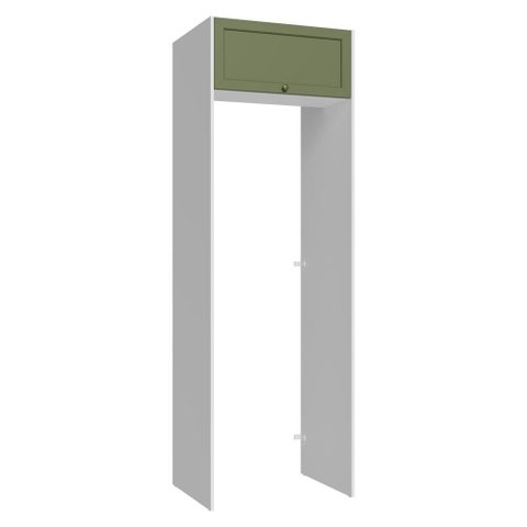 Porta-geladeira 73 Cm 1 Porta Basculante Branco/verde Vik Madesa