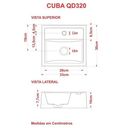 Ver imagem 6 de Conjunto para Banheiro Gabinete com Cuba Quadrada Q32 e Espelheira Laura 600 Yescasa Branco/Chess/Snow