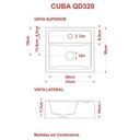 Ver imagem 6 de Conjunto para Banheiro Gabinete com Cuba Quadrada Q32 e Espelheira Laura 600 Yescasa Branco/Chess