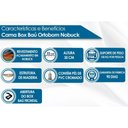 Ver imagem 2 de Cama Box Baú King Universal Suede Clean (186x198x35) - Ortobom