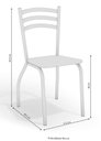 Ver imagem 3 de Conjunto Sala de Jantar Mesa com 4 Cadeiras Estofadas Cromado 885 Kappesberg Crome