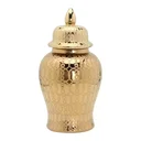 Ver imagem 1 de Vaso Grande Dourado Decorativo Porcelana Chinesa 49x26