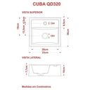 Ver imagem 6 de Conjunto para Banheiro Gabinete com Cuba Quadrada Q32 e Espelheira Laura 600 Yescasa Marrom/Carvalho Dark/Branco Chess