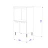 Balcão de Cozinha Modulado para Forno e Microondas Fidelitá Verona 65cm 2 Portas - 4