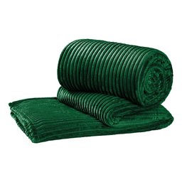 Manta Veludo Luxo Decorativa Verde - 1