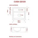 Ver imagem 6 de Conjunto para Banheiro Gabinete com Cuba Quadrada Q32 e Espelheira Laura 600 Yescasa Branco/Snow/Chess