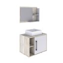 Ver imagem 3 de Conjunto para Banheiro Gabinete com Cuba Quadrada Q32 e Espelheira Laura 600 Yescasa Branco/Snow/Chess