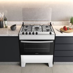 Fogão 5 Bocas Branco com Mesa Inox Atlas Atenas Bivolt - 6