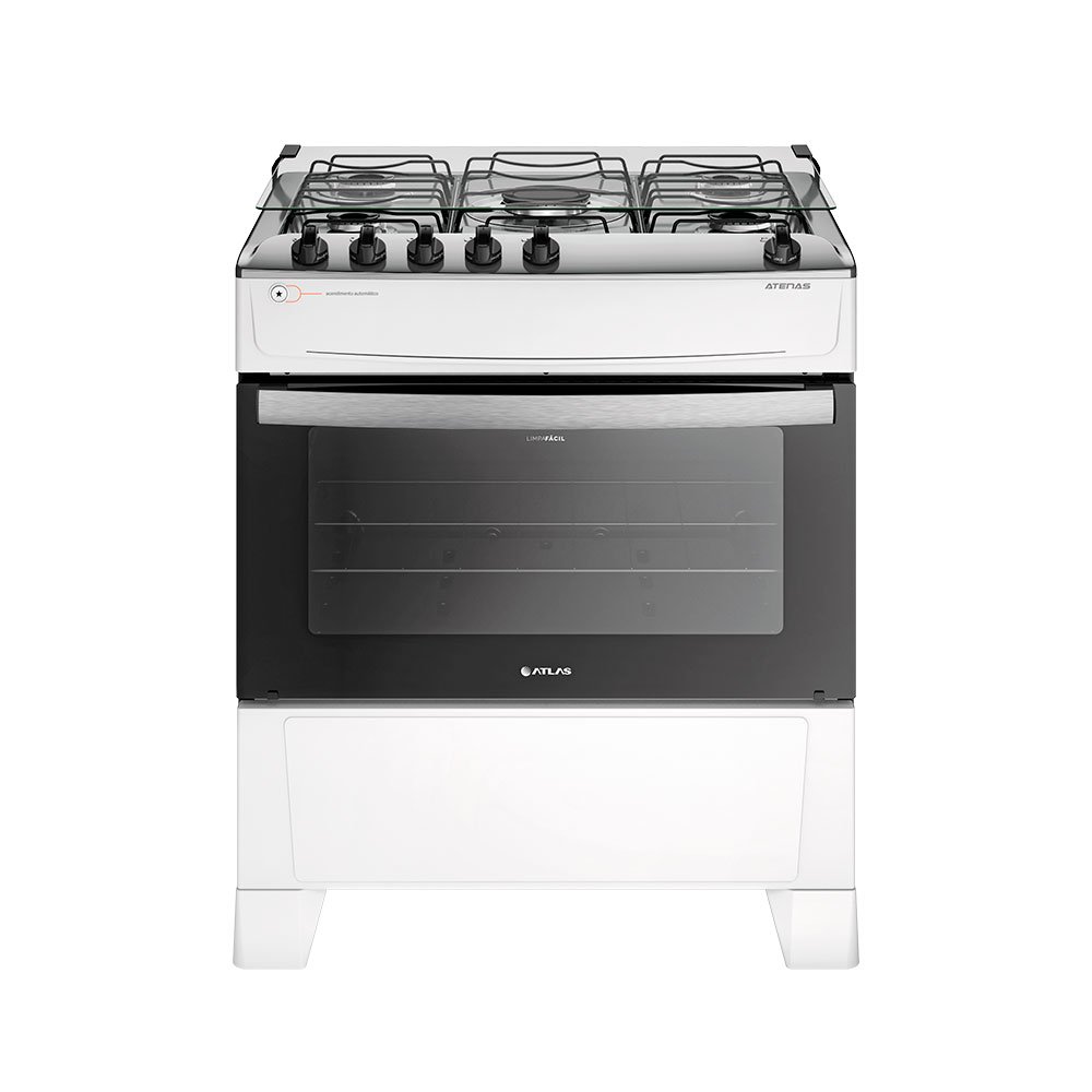 Fogão 5 Bocas Branco com Mesa Inox Atlas Atenas Bivolt - 2