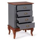 Ver imagem 4 de Mesa de Cabeceira Hanover Pés Luis Xv 80 X 53 X 40 Cm (a X L X P) - Cor Cinza Escuro - Imbuia Glazer