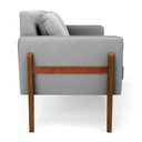 Ver imagem 4 de Namoradeira 2 Lugares Lana Suede Cinza Base de Madeira - D'Rossi DRossi