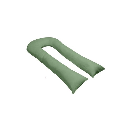 Travesseiro Gigante Formato U 140x70cm Happy Line - Verde claro