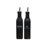 Kit 2 Porta Azeite Vinagre de Vidro Preto Suporte Hauskraft - 2