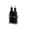 Kit 2 Porta Azeite Vinagre de Vidro Preto Suporte Hauskraft - 1