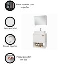 Ver imagem 4 de Gabinete de Banheiro Lotus Movelove 2 Portas com Espelheira Branco