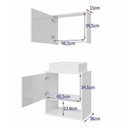 Ver imagem 5 de Gabinete de Banheiro Lotus Movelove 2 Portas com Espelheira Branco