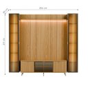 Ver imagem 5 de Estante para TV até 75 Polegadas com 2 Cristaleiras Vidro Reflecta 100% MDF com LED Neon Float
