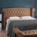 Ver imagem 2 de Cabeceira Cama Box Queen 160cm Provença e Recamier Veneto P02 Sintético Caramelo - Mpozenato