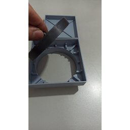 Ralo Invisível 10x10 Cinza Banheiro modelo Porcelanato Colar Piso com Caixa Sifonada - Ficone Reis - 2