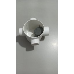 Ralo Invisível 10x10 Cinza Banheiro modelo Porcelanato Colar Piso com Caixa Sifonada - Ficone Reis - 3