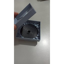 Ralo Invisível 10x10 Cinza Banheiro modelo Porcelanato Colar Piso com Caixa Sifonada - Ficone Reis - 4