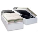 Ver imagem 1 de Cama Box Baú Solteiro: Colchão Molas Masterpocket Ensacadas Paropas Coliseu + Base Crc Suede White