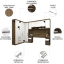 Ver imagem 2 de Guarda Roupa Casal Modulado Cp01 Delphi Avelã/branco L01 - Mpozenato