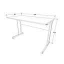 Ver imagem 3 de Mesa Escrivaninha Retangular F5 Office Moderno sem Gavetas 120cm Preto